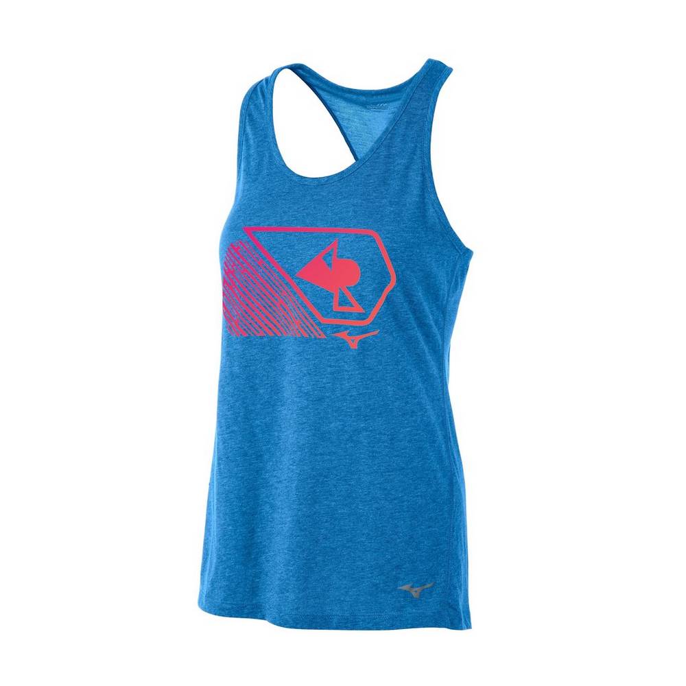Damske Tank Top Mizuno April Ross Swell Inspire Modre Vypredaj UFSV46521